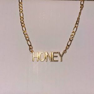Honey Gold Chain Short Necklace